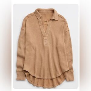 Aerie Lumberjane waffle sweatshirt